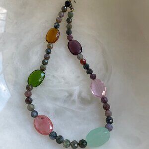 Pastel & Jewel Tone Beaded Necklace